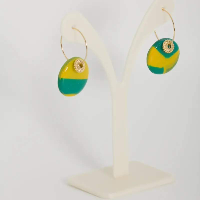 Boucles pétrole & jaunes