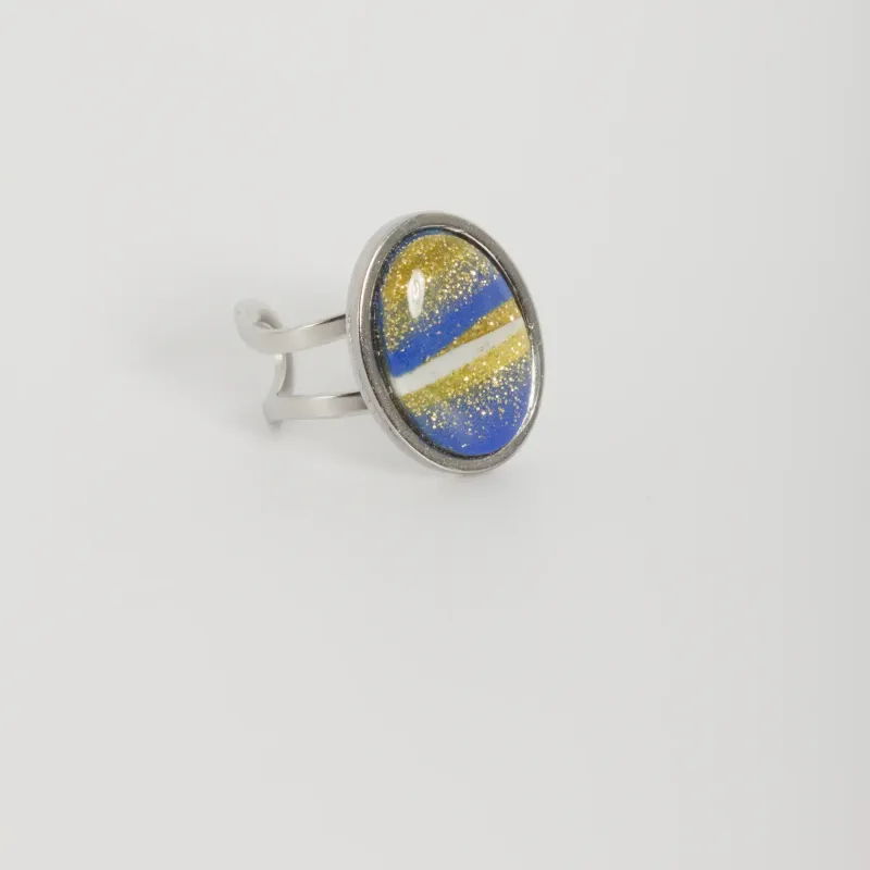 Bague bleu océan