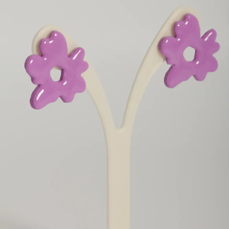Boucles rose violet pastel