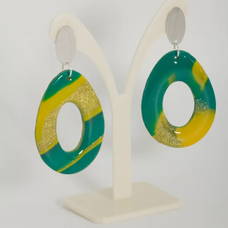 Boucles pétrole & jaunes