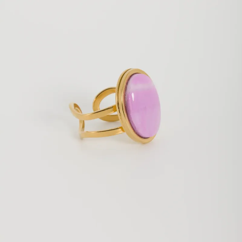 Bague violet pastel