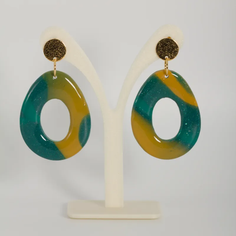 Boucles pétrole & jaune