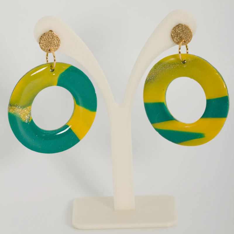 Boucles pétrole & jaunes