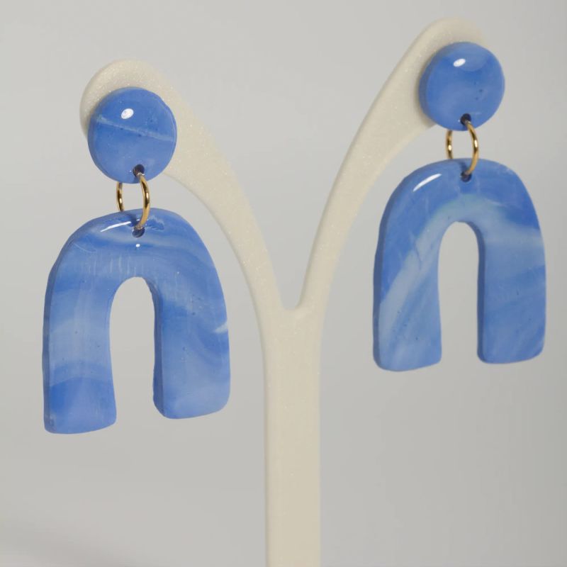 Boucles bleu pervenche 