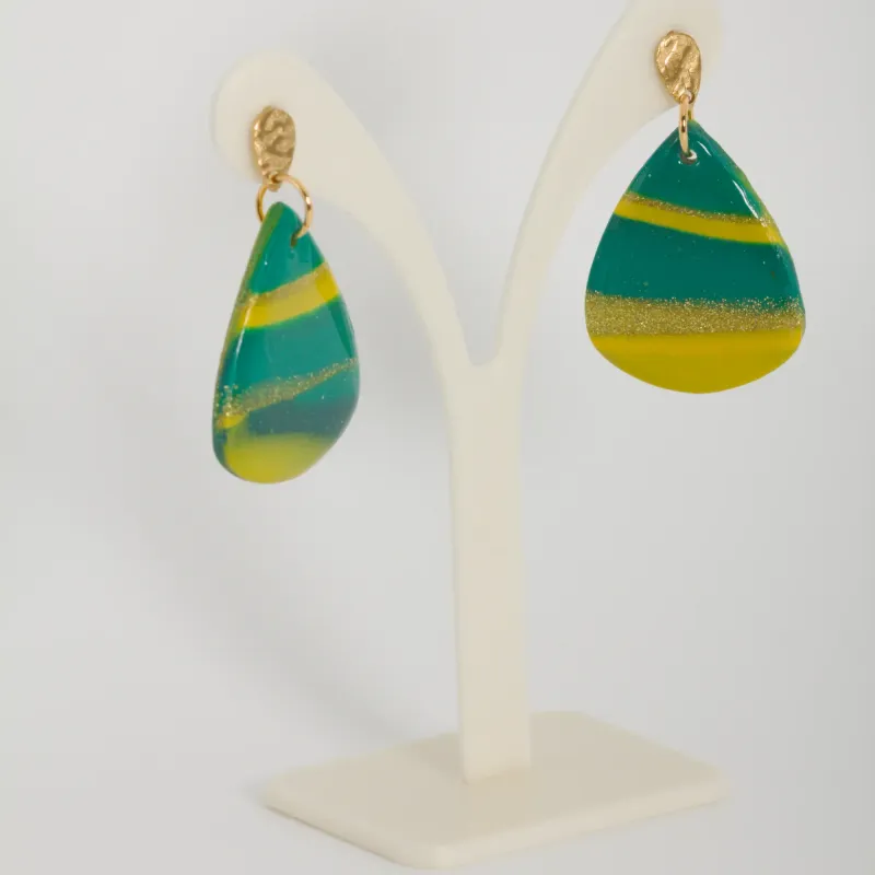 Boucles pétrole & jaunes