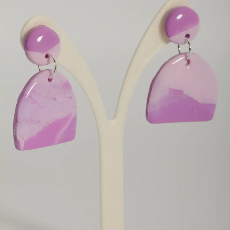 Boucles rose violet pastel