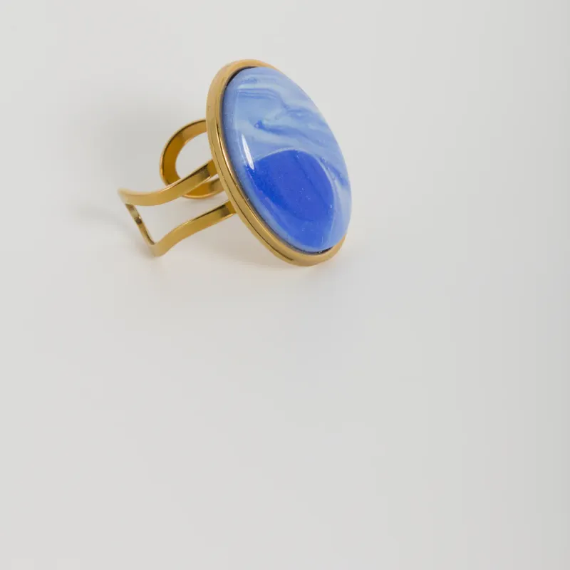 Bague bleu océan