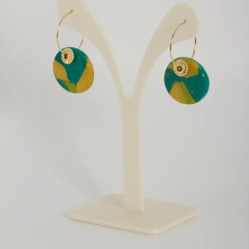 Boucles pétrole & jaunes