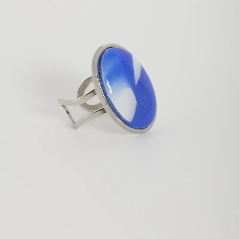 Bague bleu océan